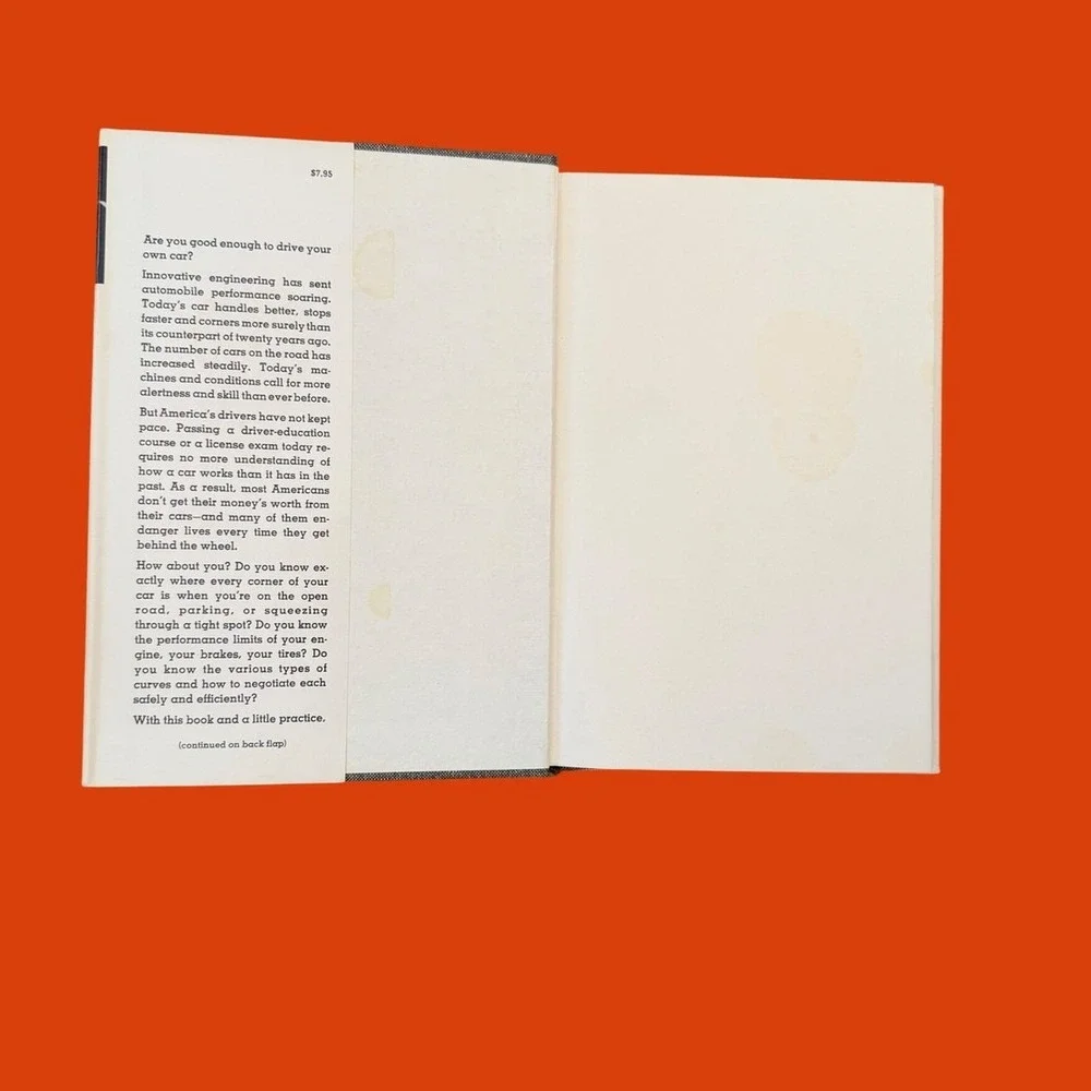 Vintage 1974 High Performance Driving Paul Petersen Hardcover Book 1st‎ Edition
